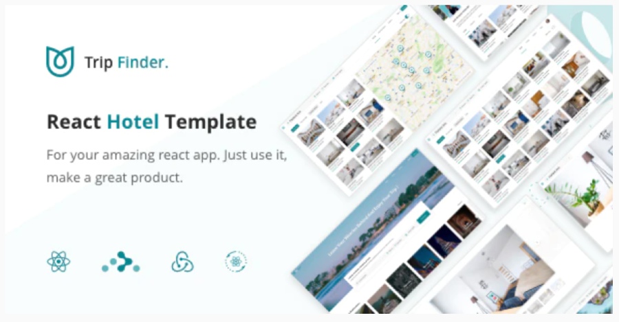 Tripfinder React Template for hotel listing